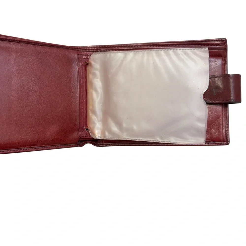 Balenciaga burgundy leather men’s bifold wallet vintage